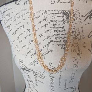 Seed Pearl Rice Pearl Style Beaded Long Necklace 30" NWT